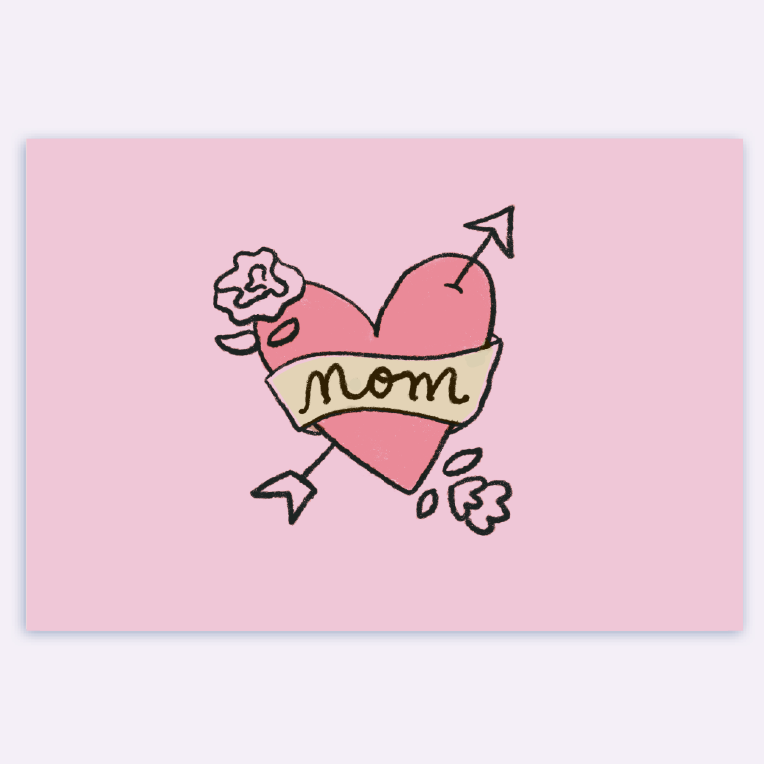 Mom Tattoo Card