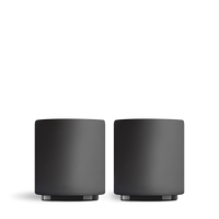 Monty Milk Art Cups-Matte Black-4.5 oz-Set of 2-Fellow