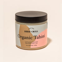 A jar of tahini.