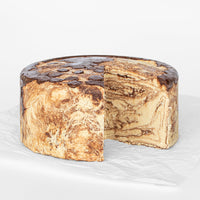 A sea salt dark chocolate halva cake.