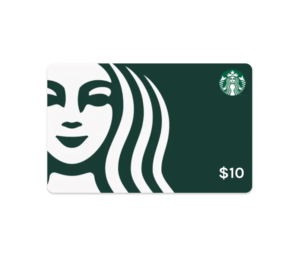 $10 Starbucks Gift Card