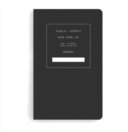 Public Supply Notebook Black