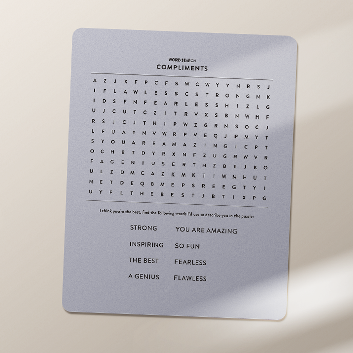 Compliments Word Search