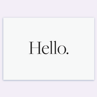 Simple Hello Card