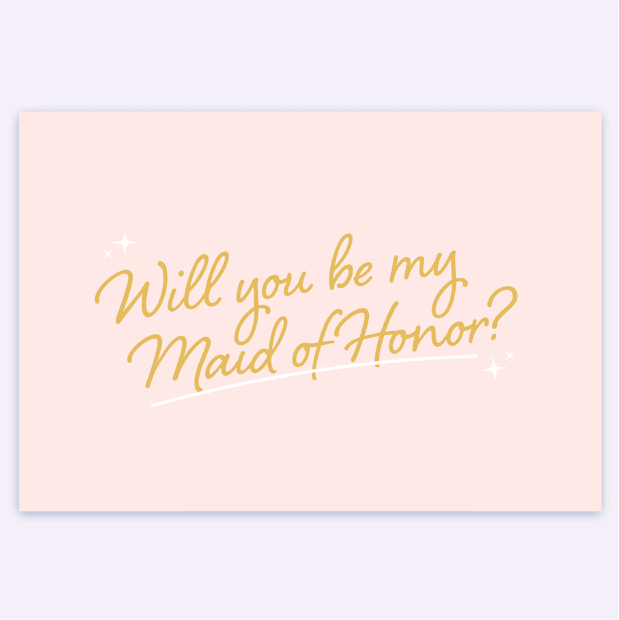 Maid Of Honor Card