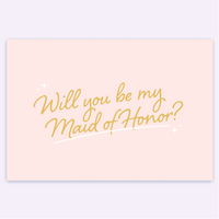 Maid Of Honor Card