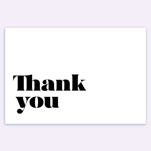 Simple thank you Card